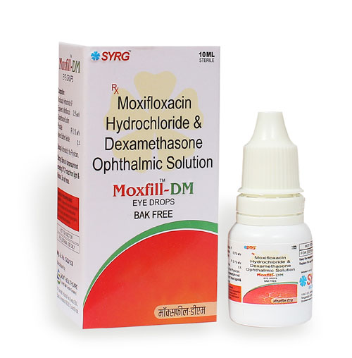 Moxifloxacin 0.5% w/v + Dexamethasone sodium phosphate IP 0.1% w/v