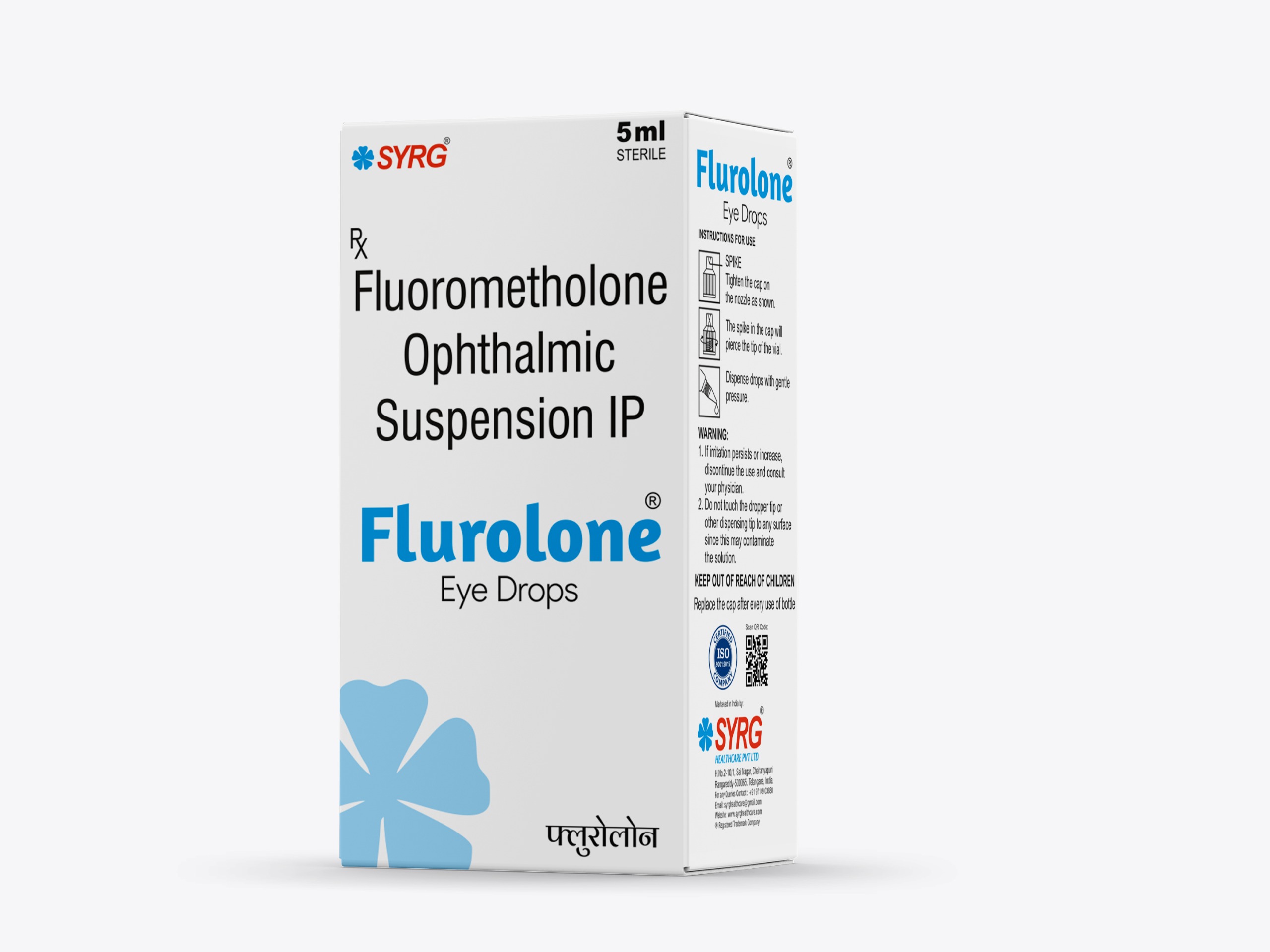Flurometholone 0.1% w/v + BKC 0.01% w/v 